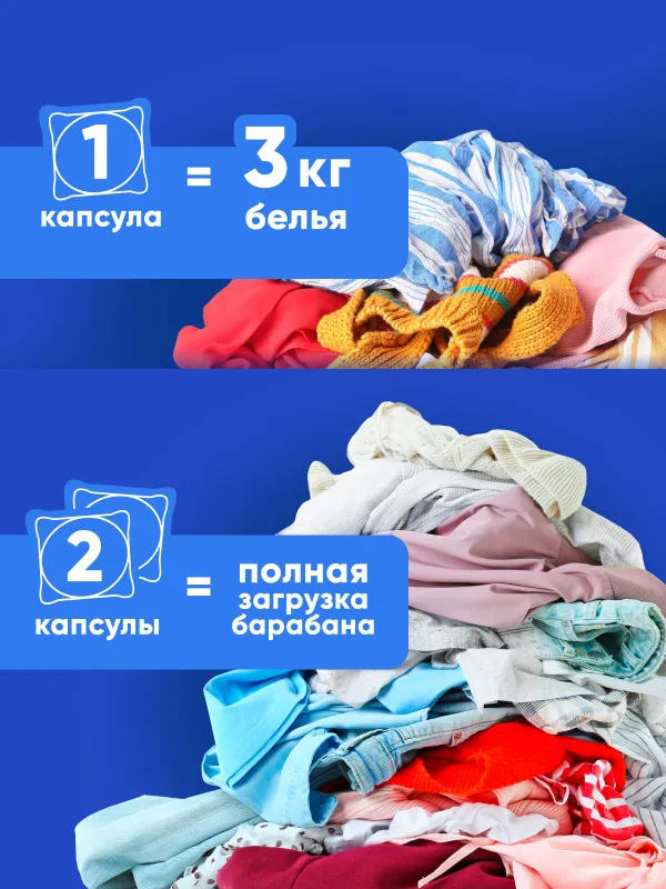 Капсулы для стирки белья с кондиционером парфюмированные 3в1 100 штук — фото 6